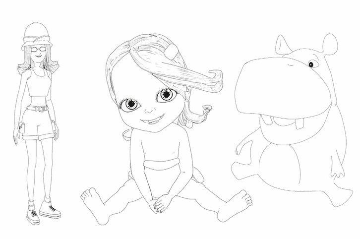 coloriage bebe lilly